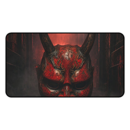 Oni Mask In Dark Corridor - Sudoni Brand Gaming Desk Mat
