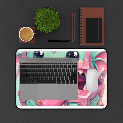 Cute Chest Monster With Tongue - Kawaii Gaming Gaming Desk Mat