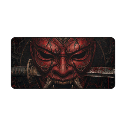 Oni Mask With Katanthrough It - Sudoni Brand Gaming Desk Mat