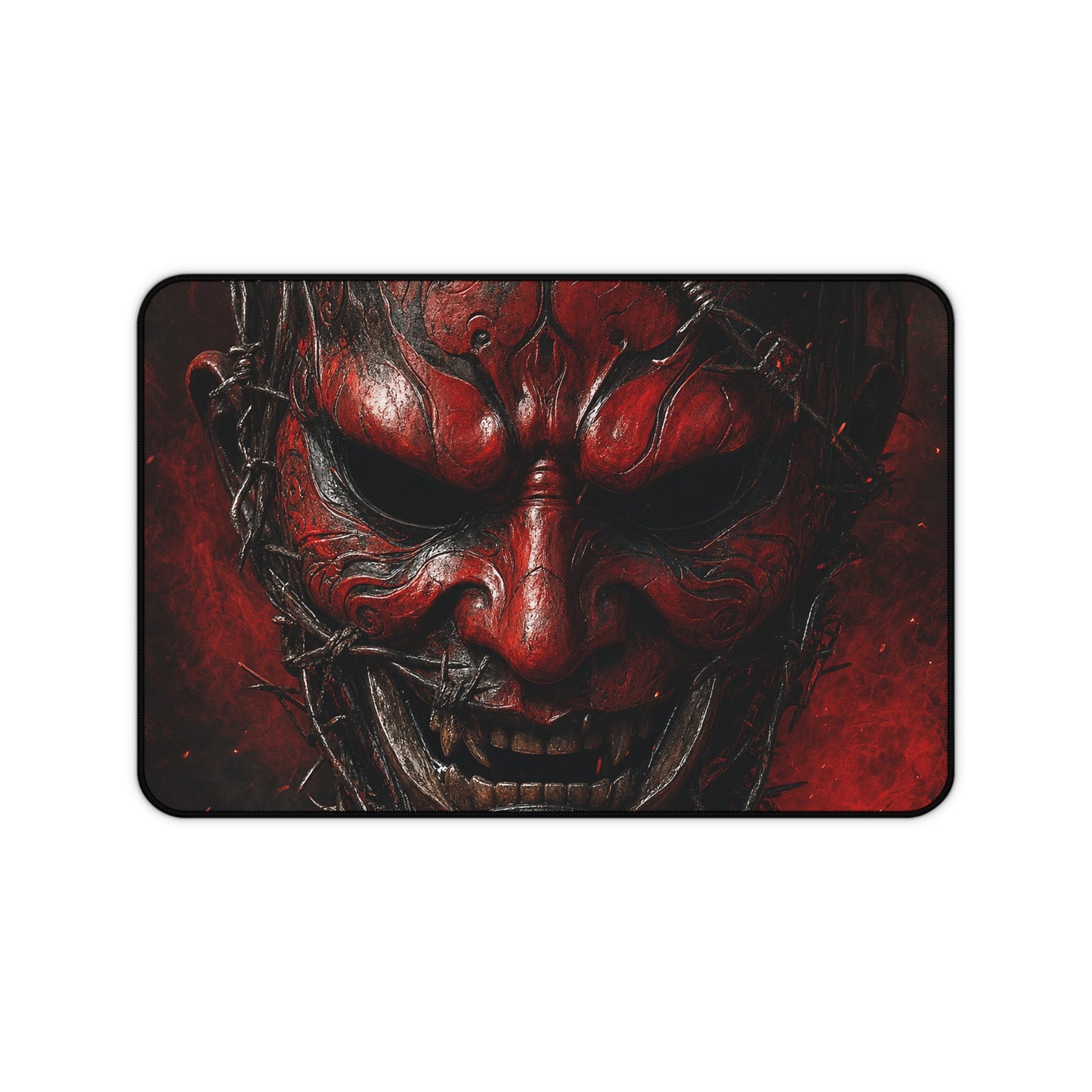 Oni Mask With Barbed Wire - Sudoni Brand Gaming Desk Mat