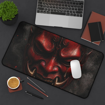 Oni Mask With Single Tear - Sudoni Brand Gaming Desk Mat