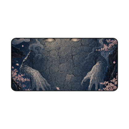 Nurikabe Wall Spirit Blocking Path - Japanese Mythology Gaming Desk Mat