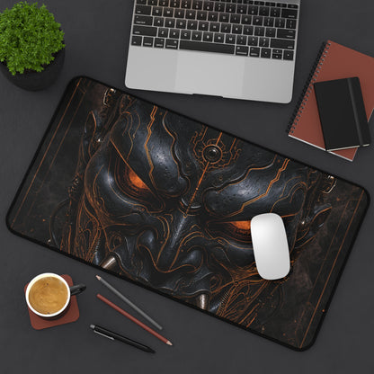 Oni Mask With Circuitry Patterns - Sudoni Brand Gaming Desk Mat
