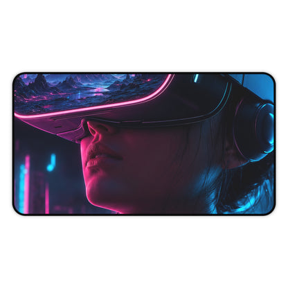 Vr Headset Showing Another World - Gaming Culture Gaming Desk Mat