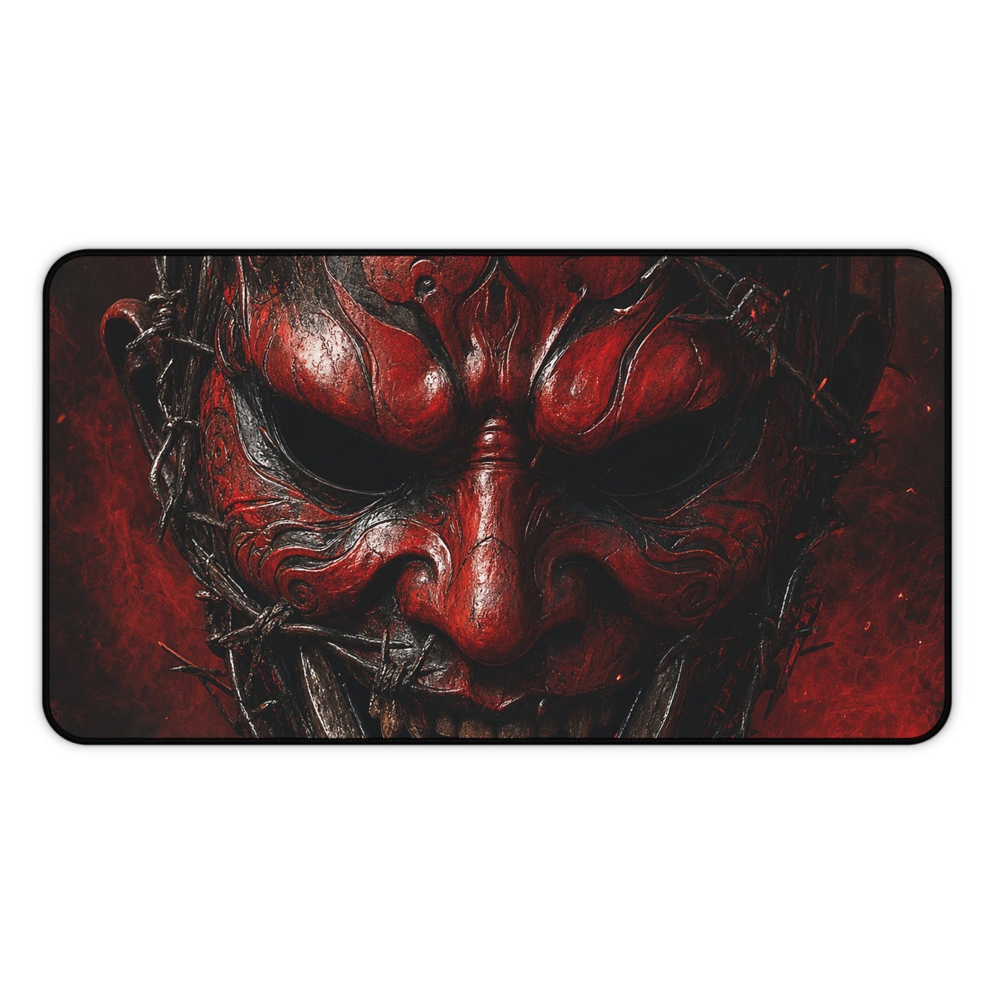 Oni Mask With Barbed Wire - Sudoni Brand Gaming Desk Mat