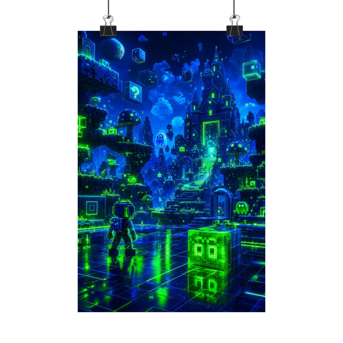 Retro Game World Coming To Life - Gaming Culture Art Print (Matte Poster)