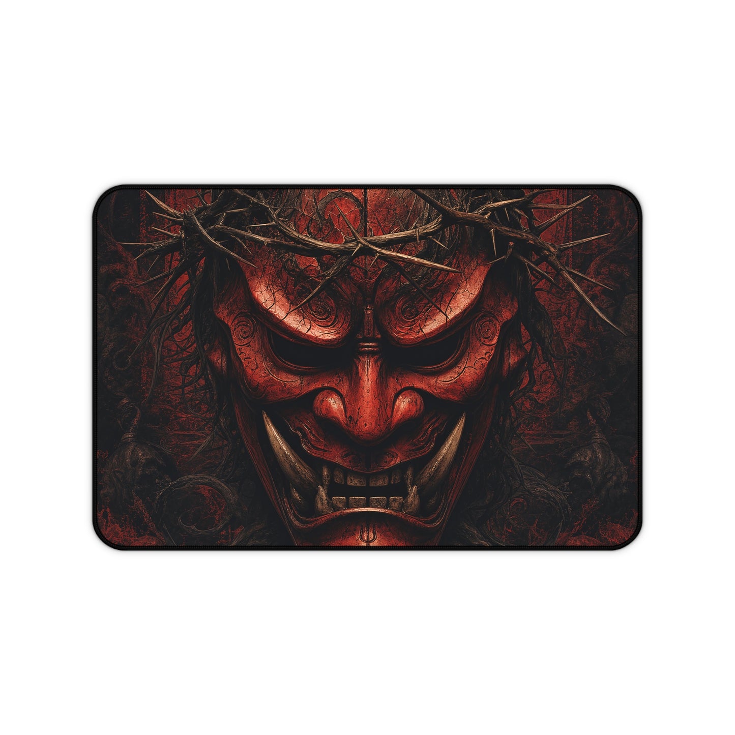 Oni Mask With Crown Of Thorns - Sudoni Brand Gaming Desk Mat