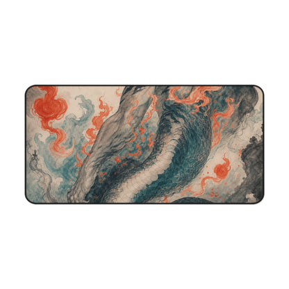 Nue With Tiger Body And Snake Tail - Japanese Mythology Gaming Desk Mat