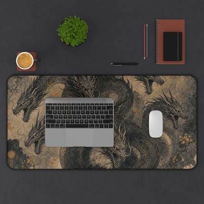 Yamatno Orochi Eight-Headed Serpent - Japanese Mythology Gaming Desk Mat