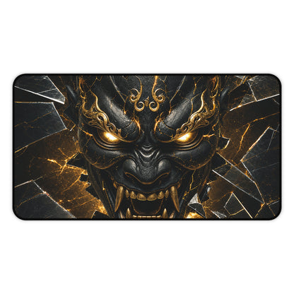 Oni Mask With Broken Glass - Sudoni Brand Gaming Desk Mat