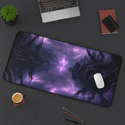 Cursed Mirror Lake - Dark Fantasy Gaming Desk Mat
