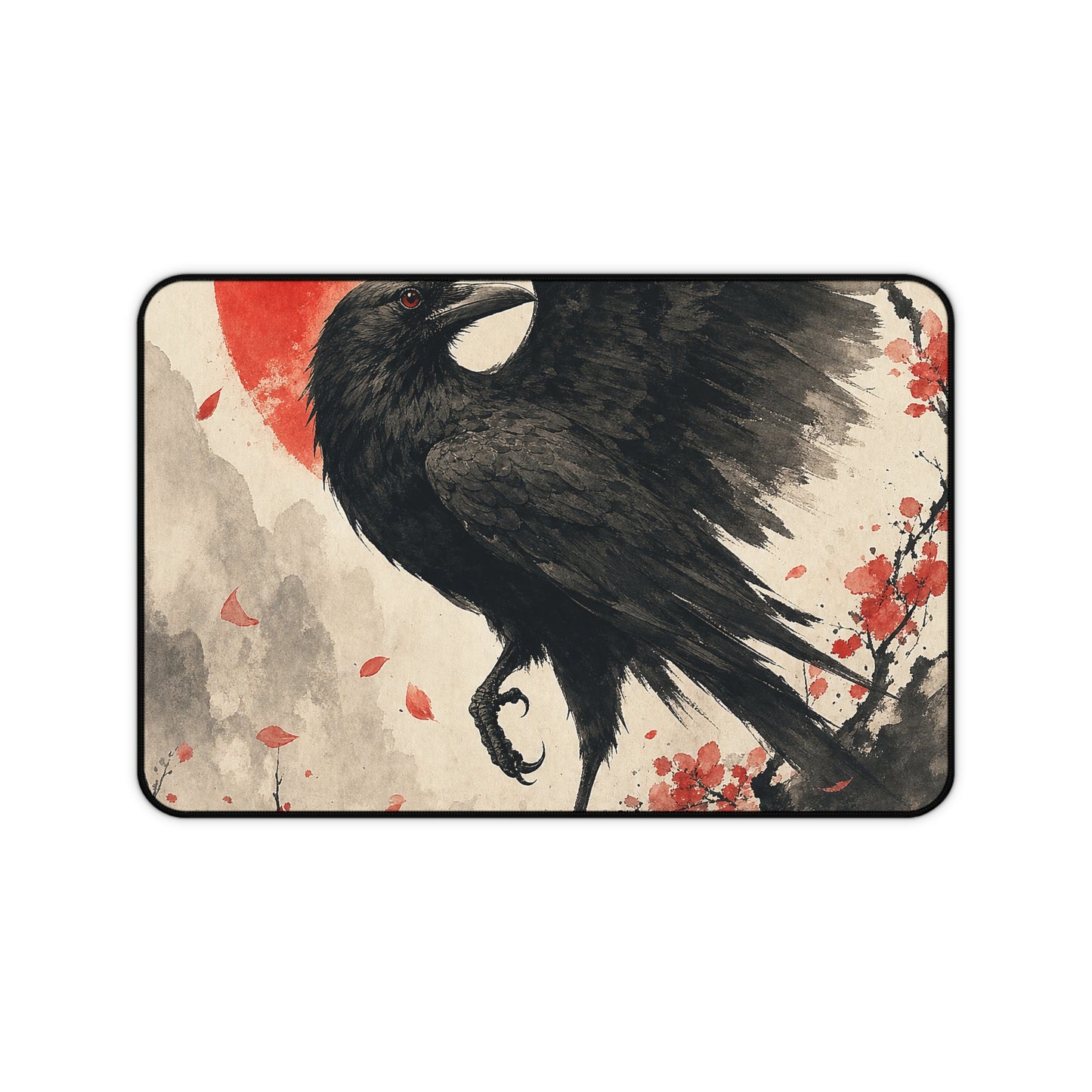 Yatagararu Three-Legged Crow - Japanese Mythology Gaming Desk Mat