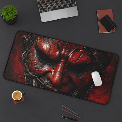 Oni Mask With Barbed Wire - Sudoni Brand Gaming Desk Mat