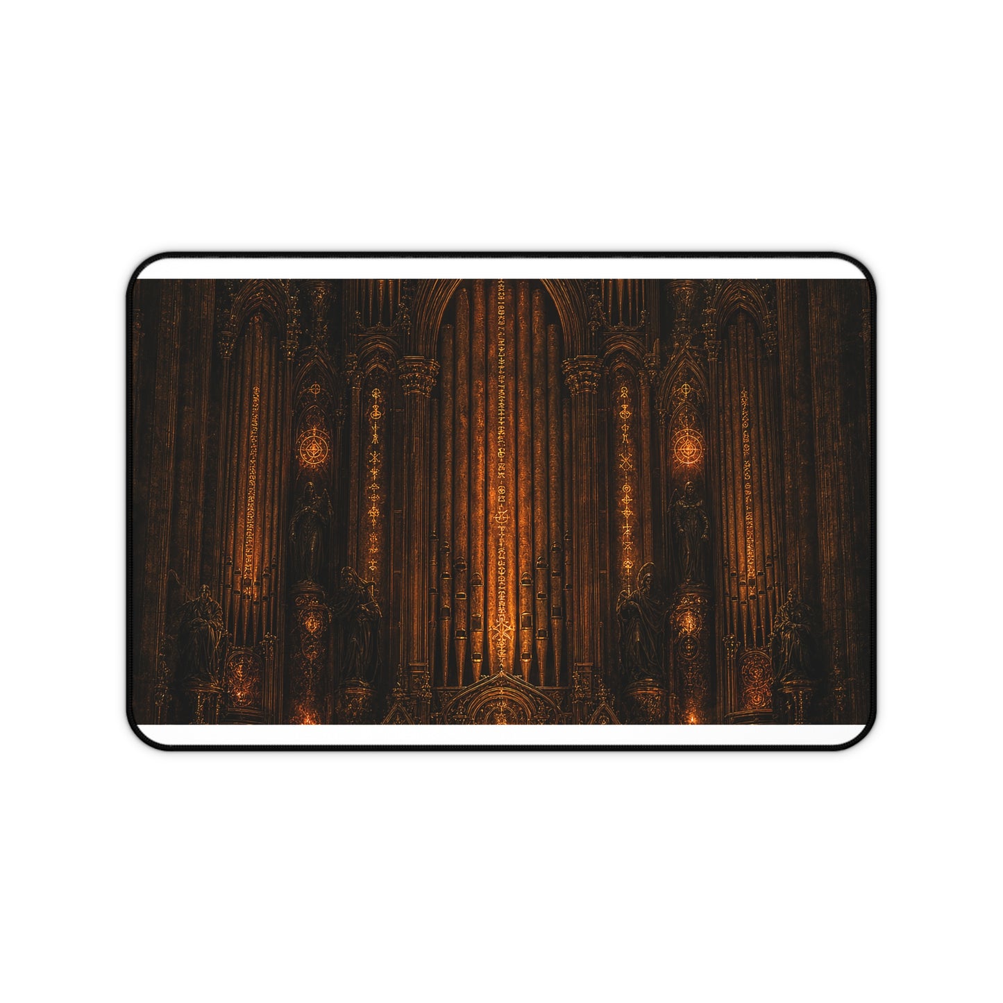 Dark Cathedral Orgplaying - Dark Fantasy Gaming Desk Mat
