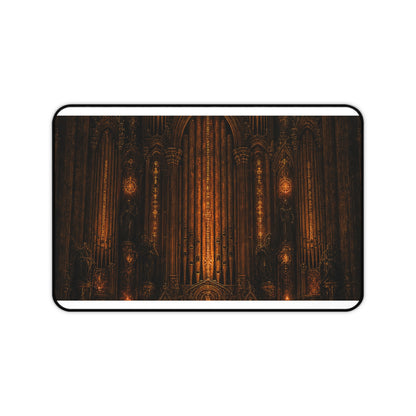 Dark Cathedral Orgplaying - Dark Fantasy Gaming Desk Mat