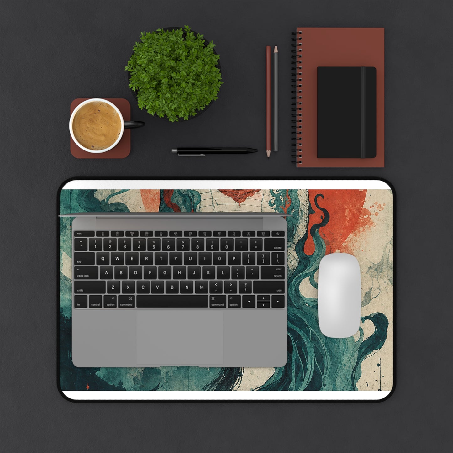 Chochin Obake Lantern Ghost - Japanese Mythology Gaming Desk Mat
