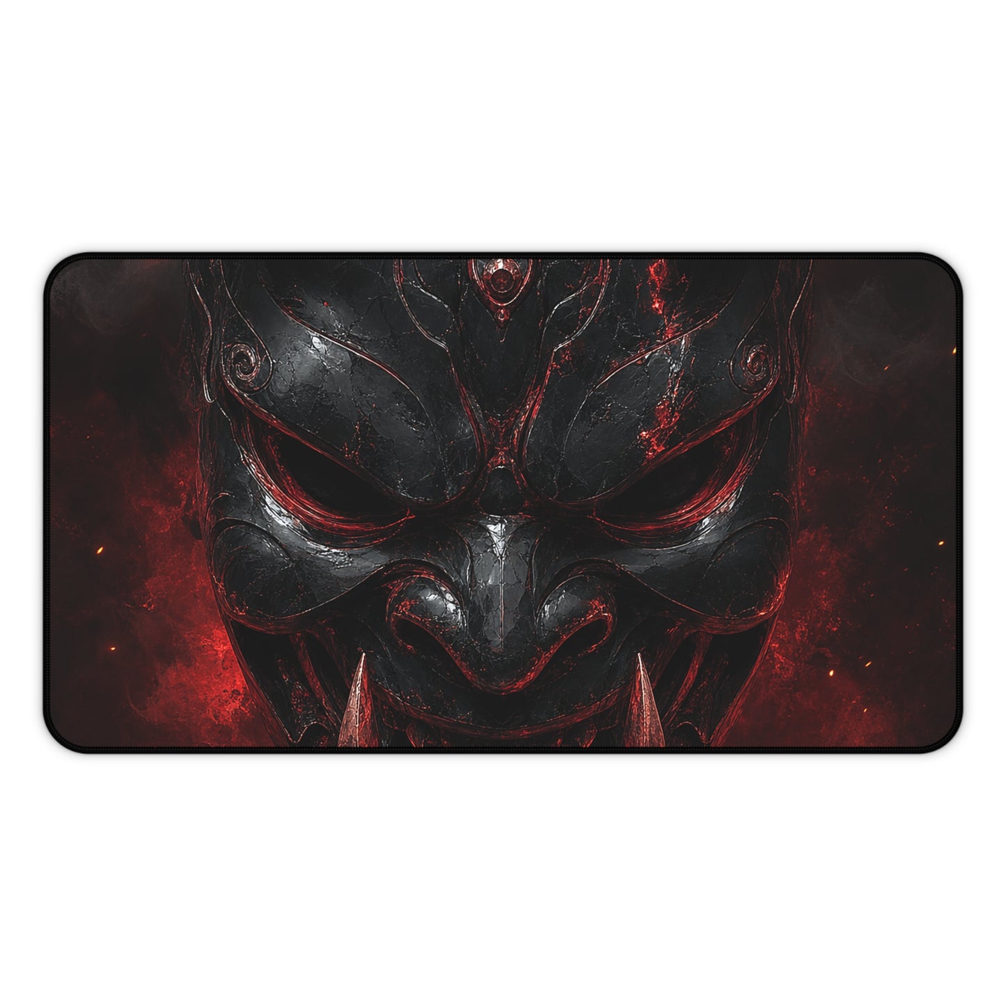 Oni Mask Made Of Obsidian - Sudoni Brand Gaming Desk Mat