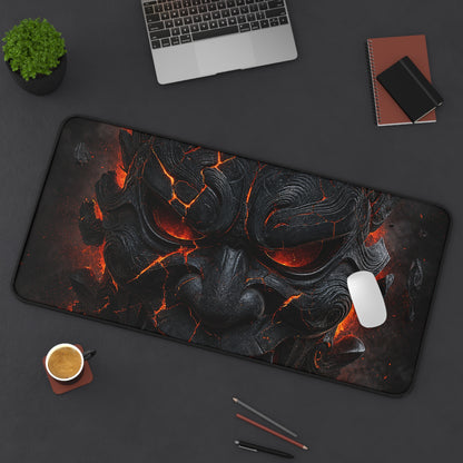 Oni Mask Cracking With Lavunderneath - Sudoni Brand Gaming Desk Mat