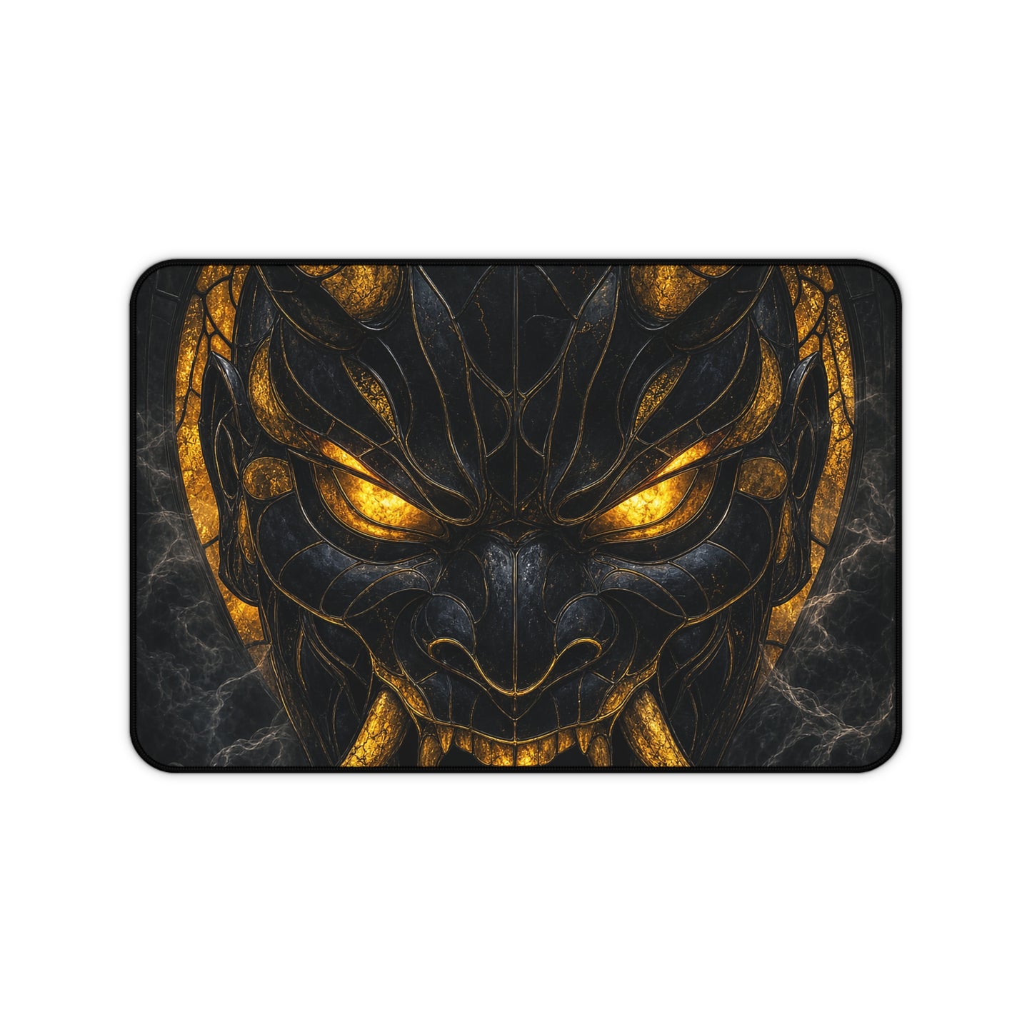 Oni Mask Made Of Stained Glass - Sudoni Brand Gaming Desk Mat