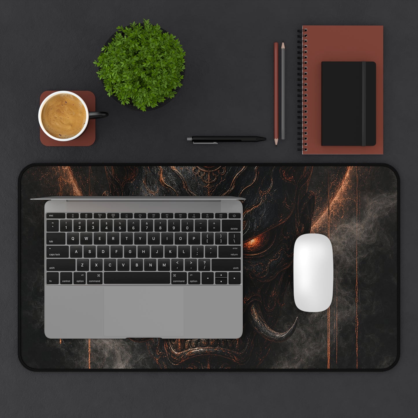 Oni Mask With Dark Halo - Sudoni Brand Gaming Desk Mat