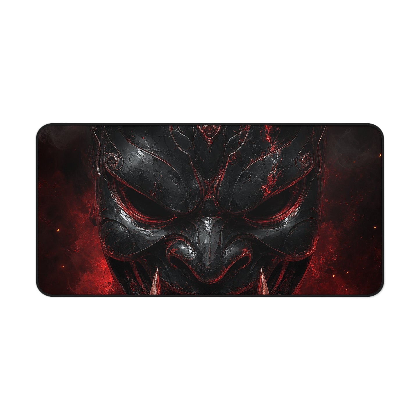 Oni Mask Made Of Obsidian - Sudoni Brand Gaming Desk Mat