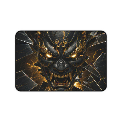 Oni Mask With Broken Glass - Sudoni Brand Gaming Desk Mat