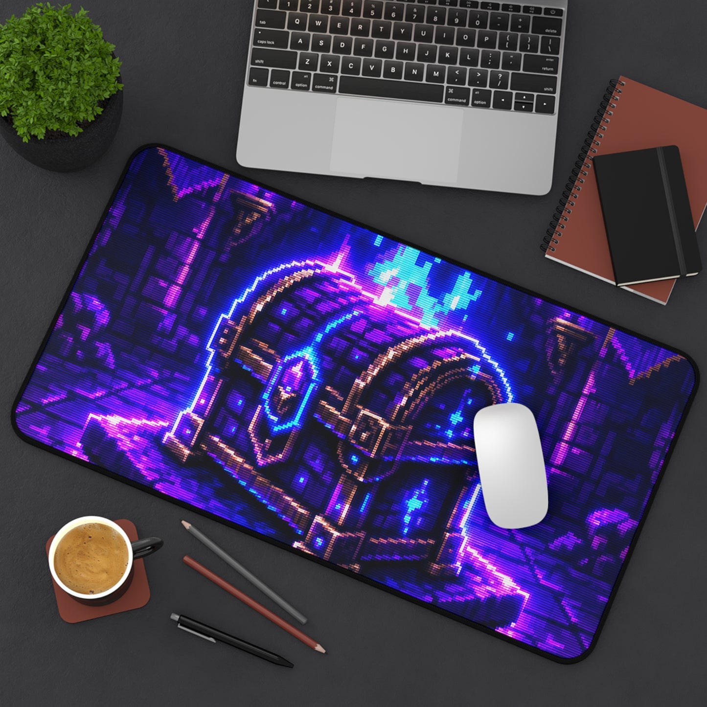 Loot Chest Glowing In Dungeon - Gaming Culture Gaming Desk Mat