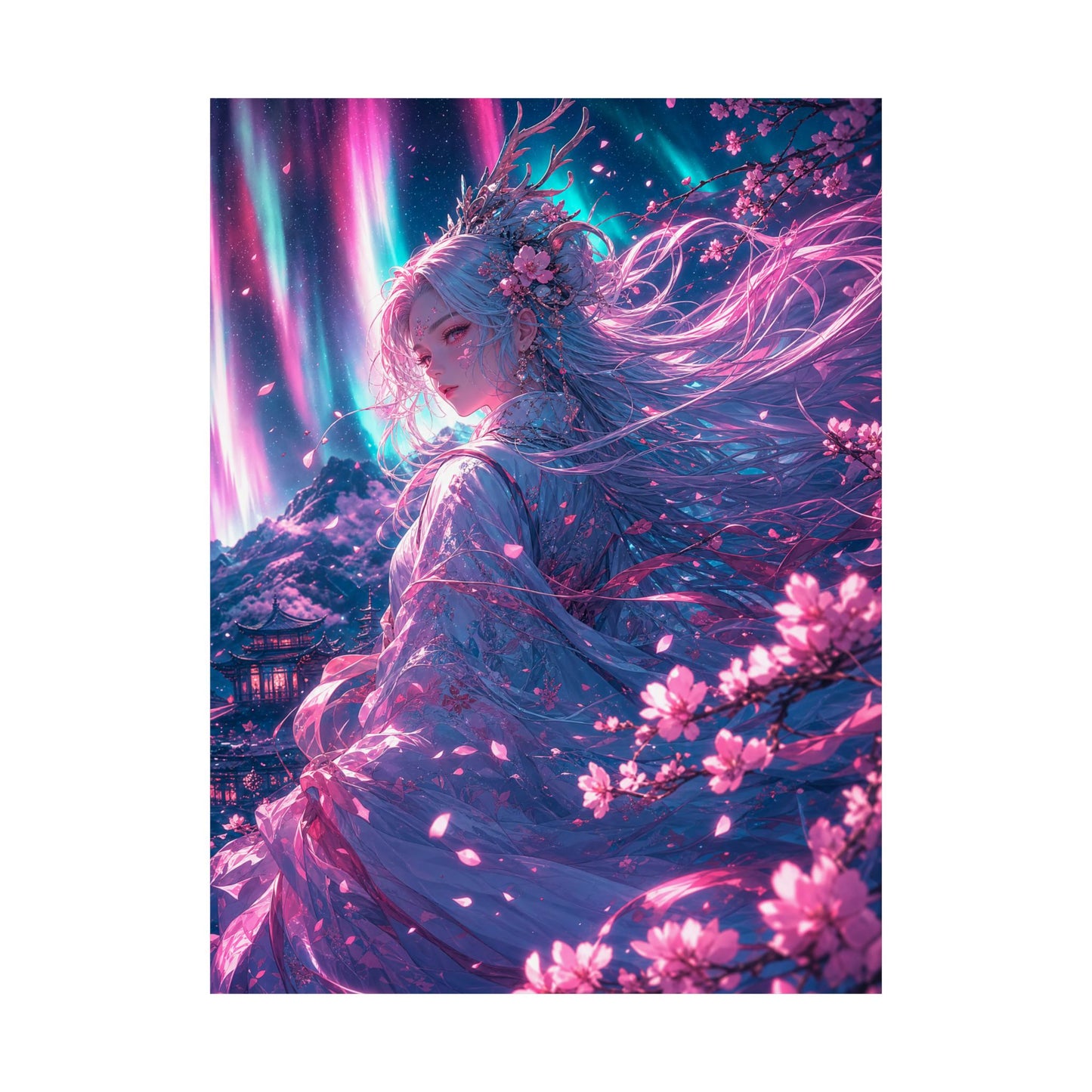 Spirit Of The Northern Lights - Anime Manga Art Print (Matte Poster)