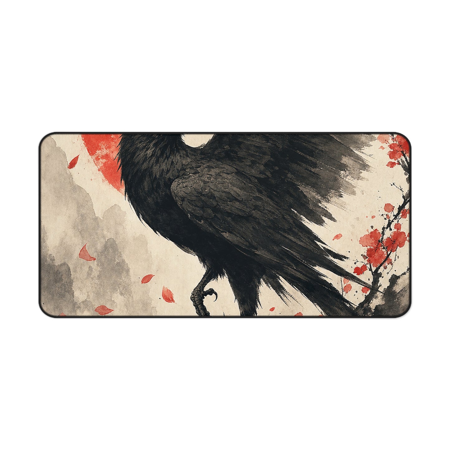 Yatagararu Three-Legged Crow - Japanese Mythology Gaming Desk Mat
