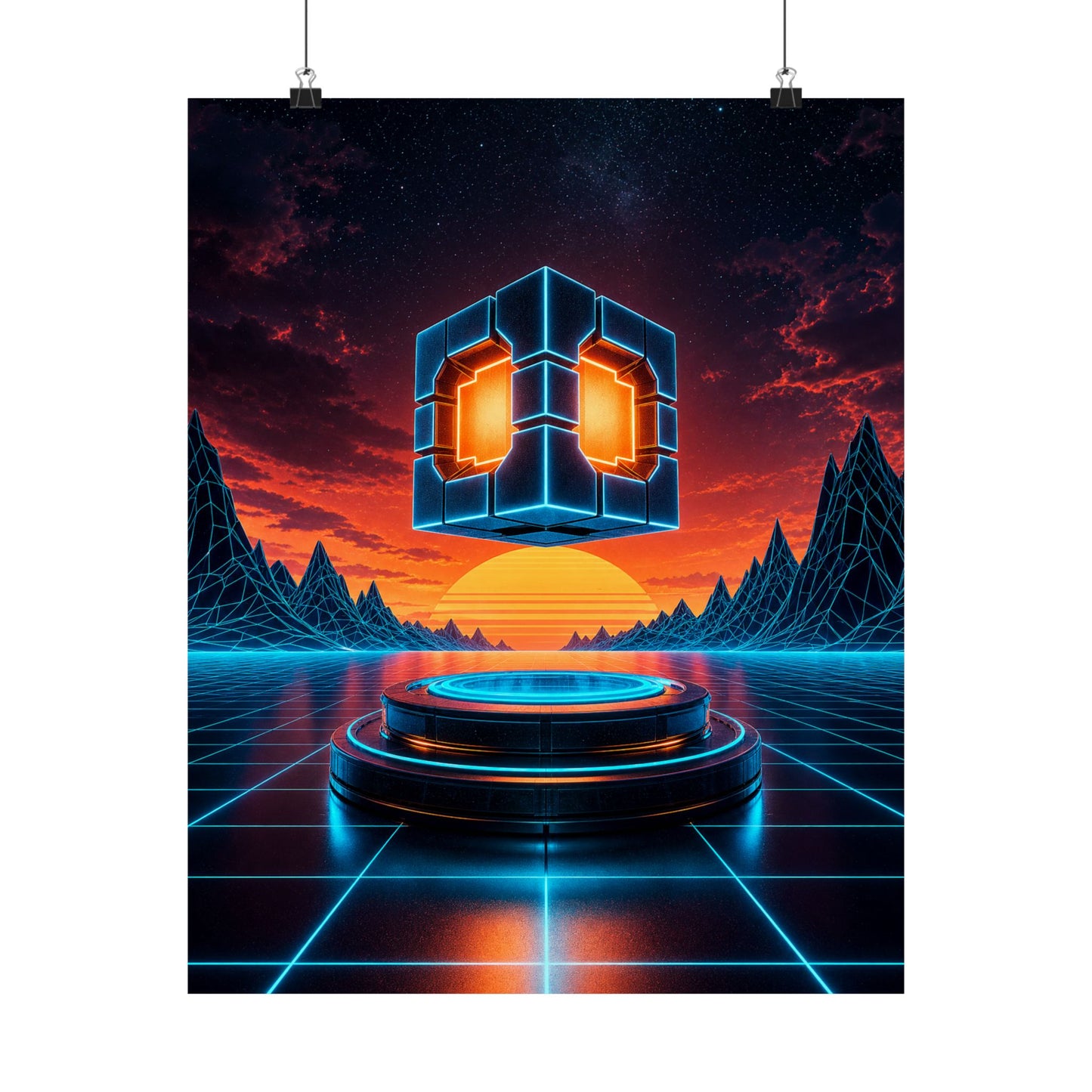 Retro Power-Up Floating - Gaming Culture Art Print (Matte Poster)