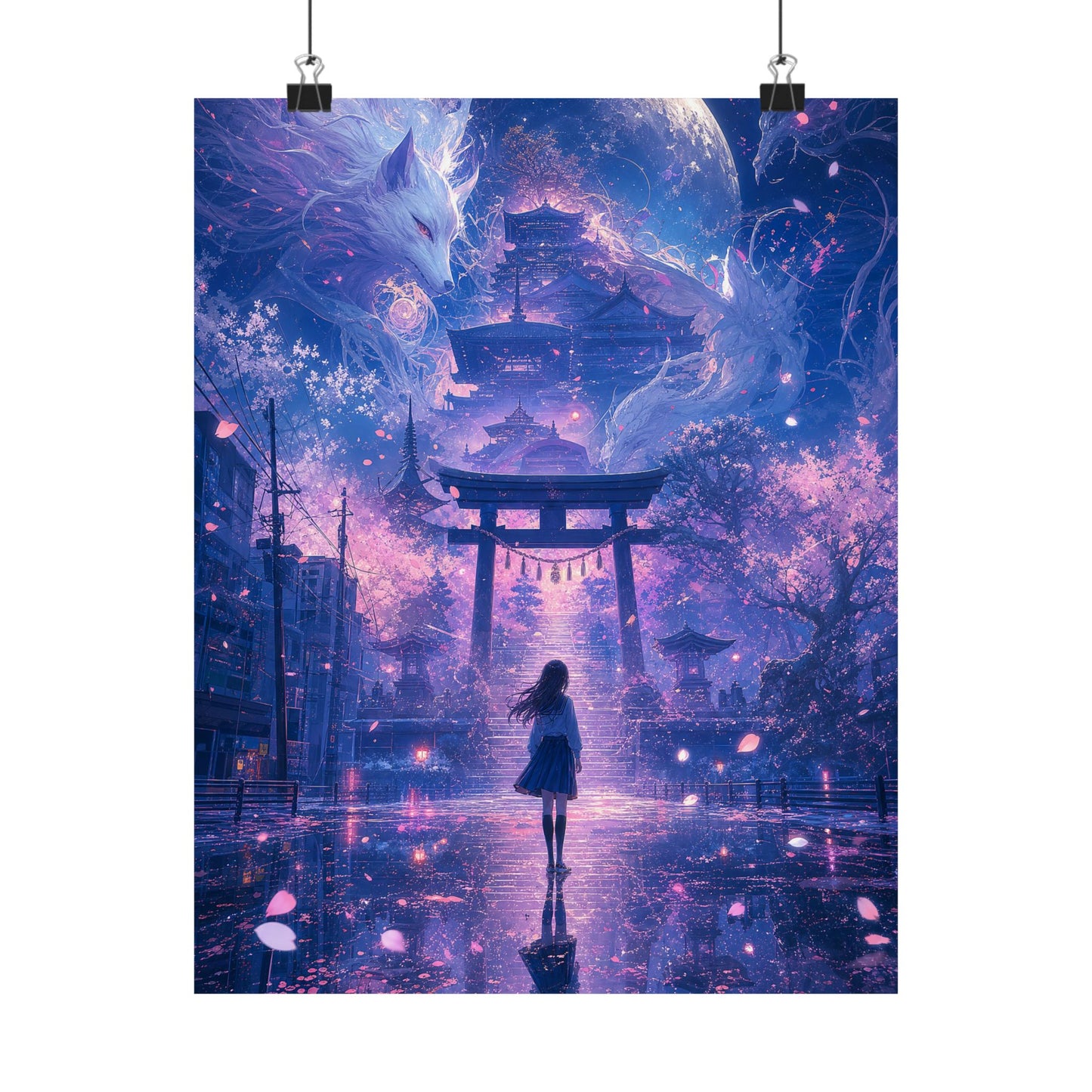 Spirit World Overlapping With Reality - Anime Manga Art Print (Matte Poster)