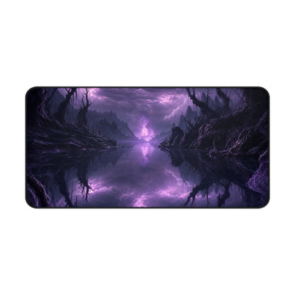 Cursed Mirror Lake - Dark Fantasy Gaming Desk Mat