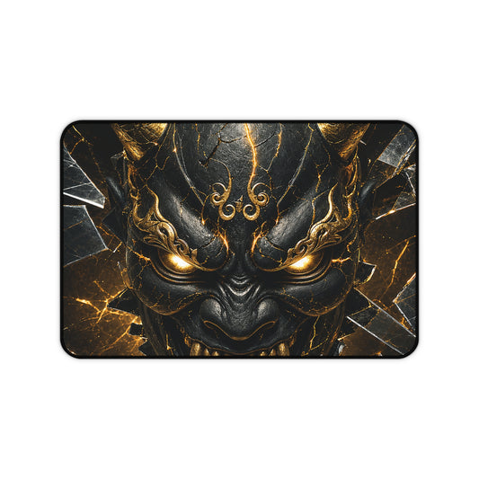 Oni Mask With Broken Glass - Sudoni Brand Gaming Desk Mat