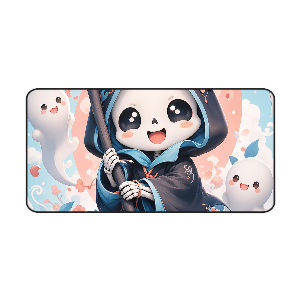 Chibi Grim Reaper With Scythe - Kawaii Gaming Gaming Desk Mat