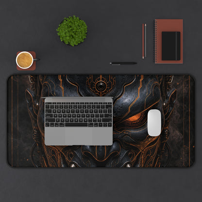 Oni Mask With Circuitry Patterns - Sudoni Brand Gaming Desk Mat