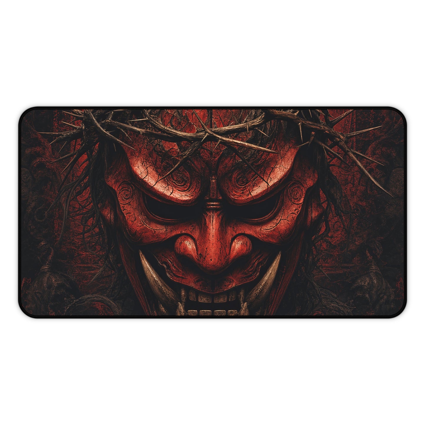 Oni Mask With Crown Of Thorns - Sudoni Brand Gaming Desk Mat