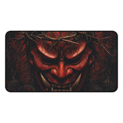Oni Mask With Crown Of Thorns - Sudoni Brand Gaming Desk Mat