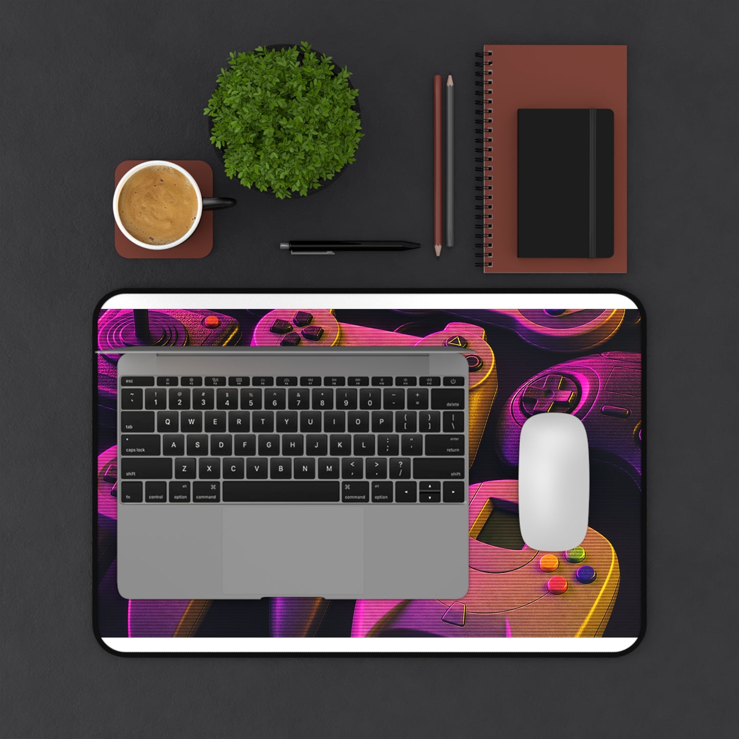 Collection Of Retro Controllers - Gaming Culture Gaming Desk Mat