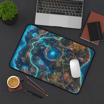 Battle Royale Island From Above - Gaming Culture Gaming Desk Mat