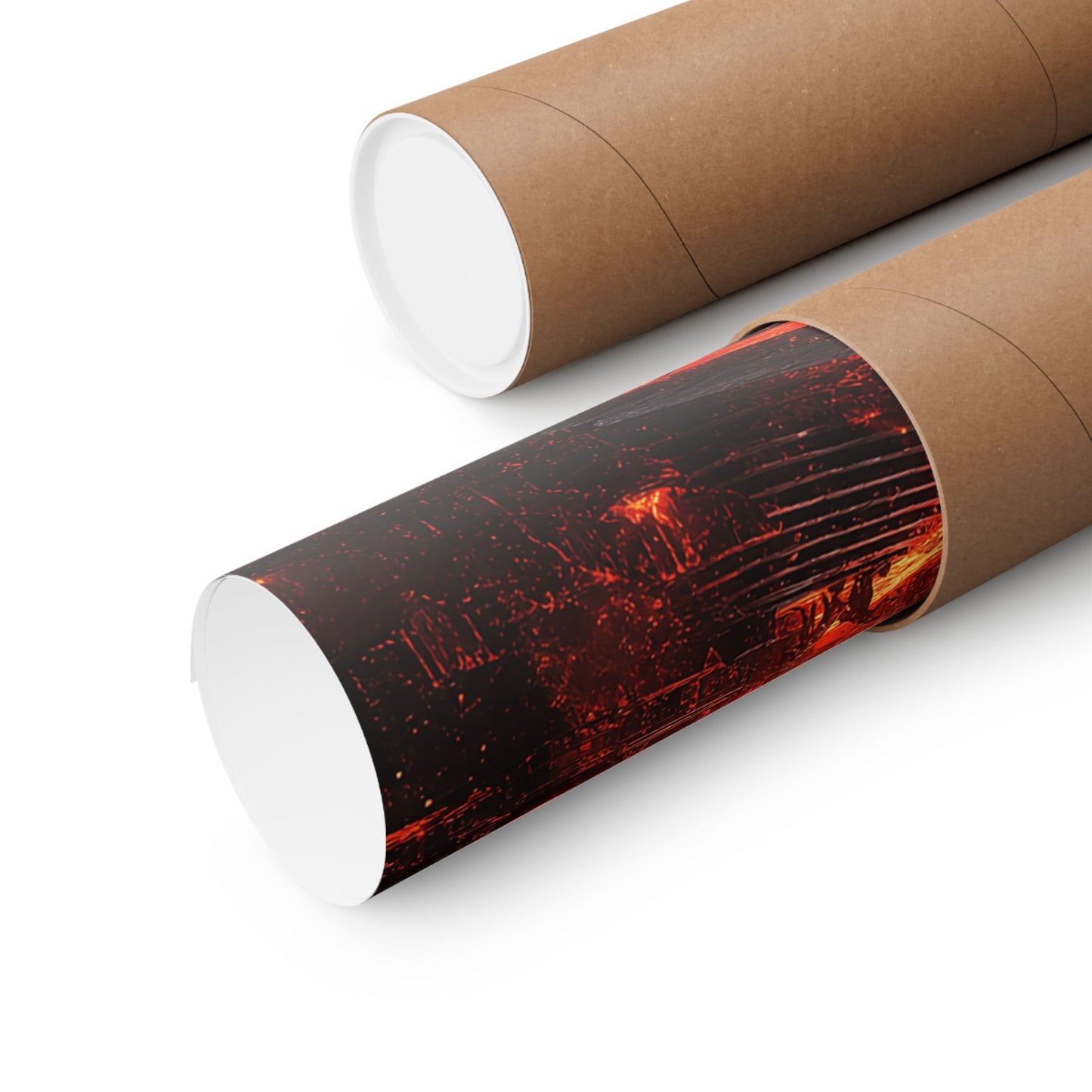 Demon Forge With Molten Metal - Dark Fantasy Art Print (Matte Poster)