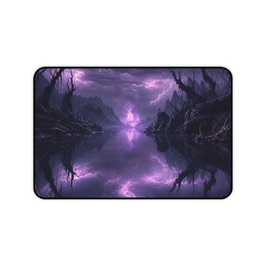 Cursed Mirror Lake - Dark Fantasy Gaming Desk Mat