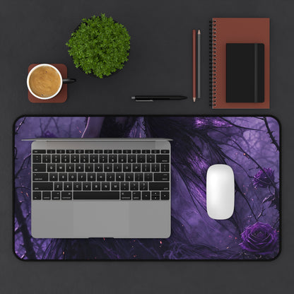 Dark Fairy In Thorn Garden - Dark Fantasy Gaming Desk Mat