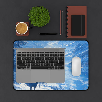 Winter Landscape With Lone Traveler - Anime Manga Gaming Desk Mat