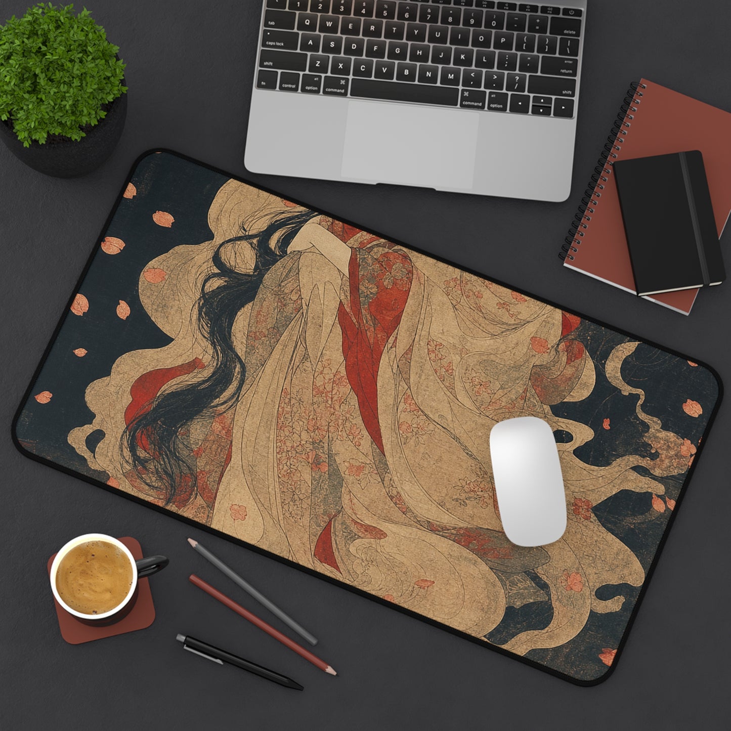 Ubume Ghost Mother - Japanese Mythology Gaming Desk Mat