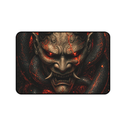 Oni Mask With Snake Coiled Around It - Sudoni Brand Gaming Desk Mat