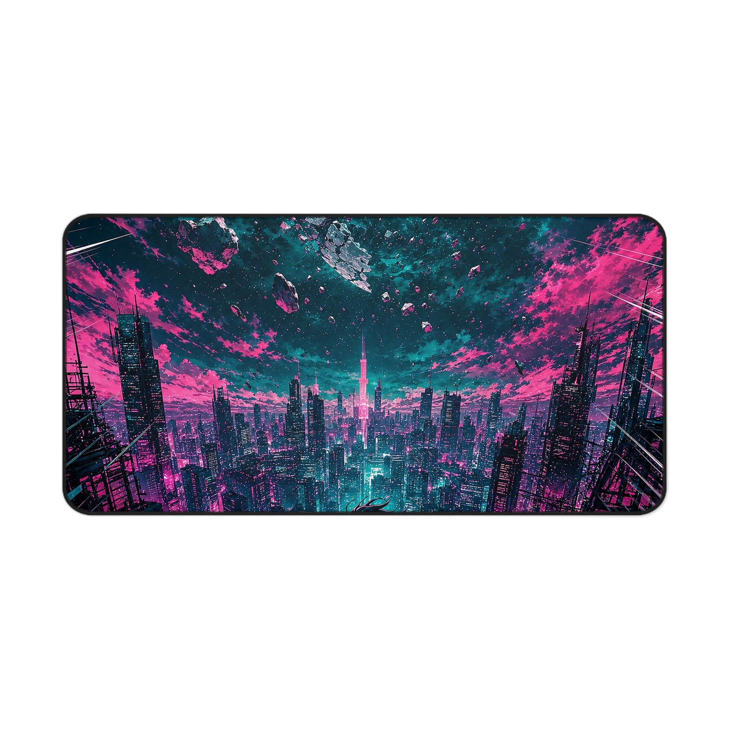 City Under Shattered Moon - Anime Manga Gaming Desk Mat