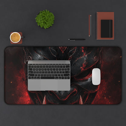 Oni Mask Made Of Obsidian - Sudoni Brand Gaming Desk Mat