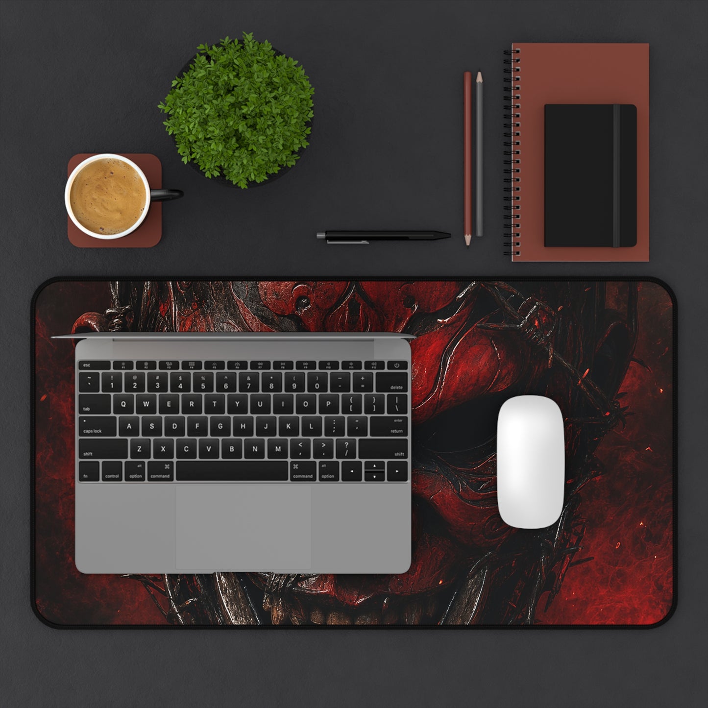 Oni Mask With Barbed Wire - Sudoni Brand Gaming Desk Mat