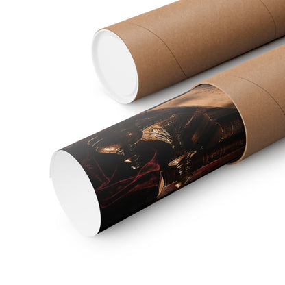 Dark University Hall At Midnight - Dark Academia Art Print (Matte Poster)