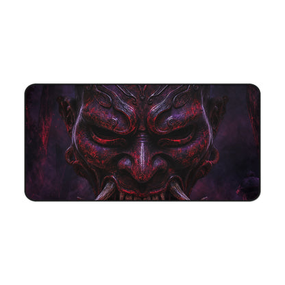 Oni Mask With Dark Forest Behind - Sudoni Brand Gaming Desk Mat